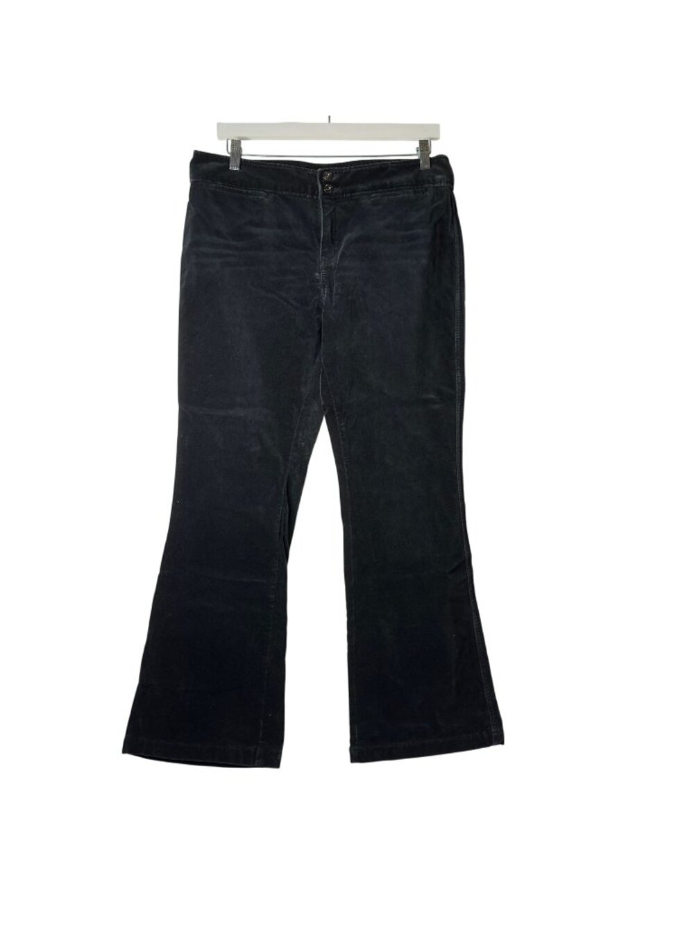 Express Jeans Juniors 13/14 Black Velvet Flare Pants Stretch 30" Inseam